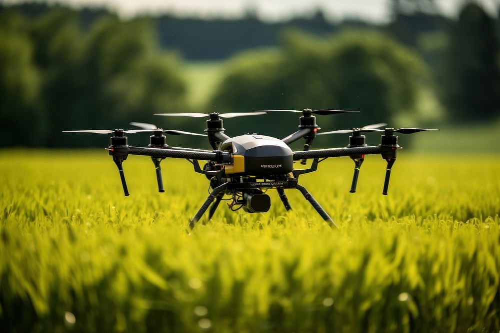Technician farmer agriculture helicopter aircraft. AI generated Image by rawpixel.