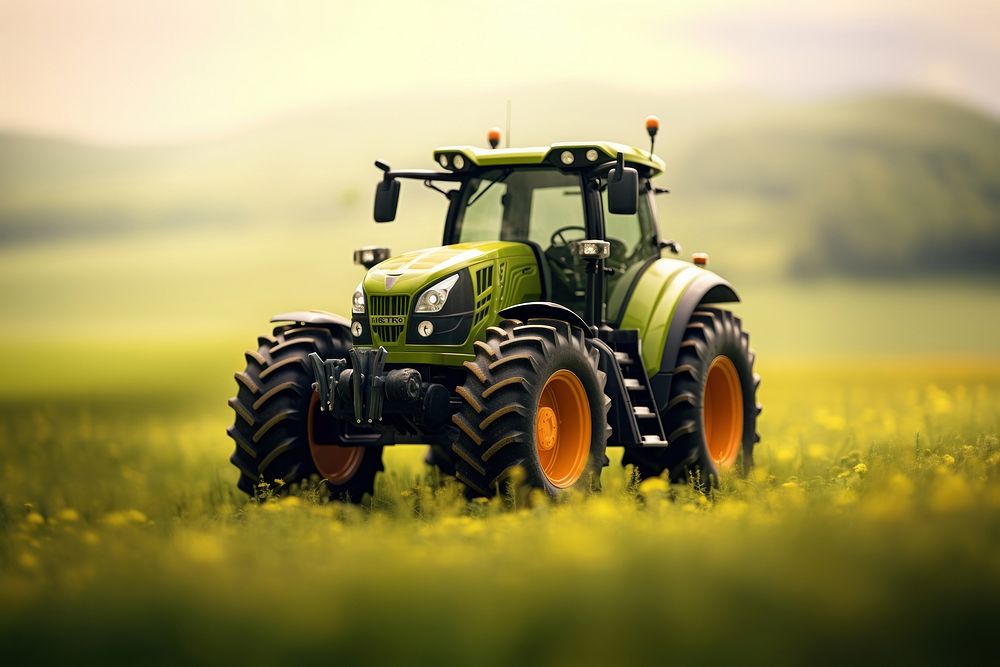 Smart agriculture tractor outdoors vehicle. AI generated Image by rawpixel.