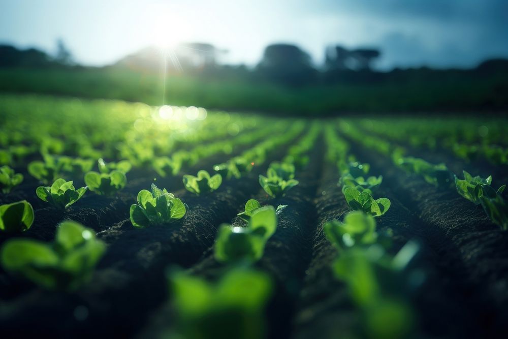 Smart Agriculture agriculture sunlight outdoors. AI generated Image by rawpixel.