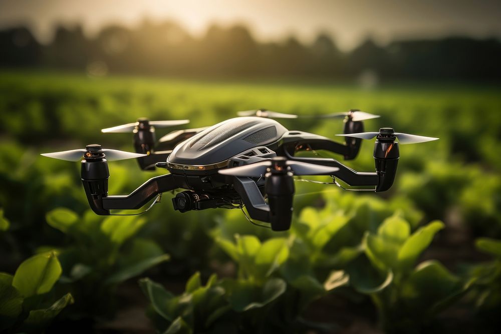 Agriculture drone agriculture aircraft vehicle. AI generated Image by rawpixel.