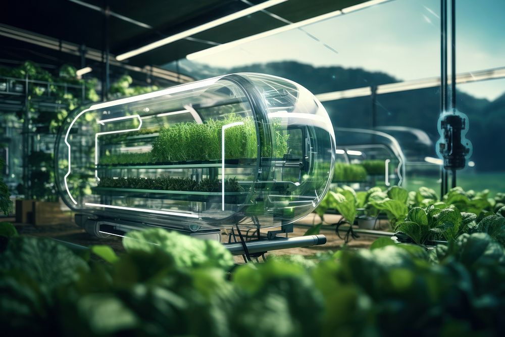 Smart farm greenhouse garden food. AI generated Image by rawpixel.