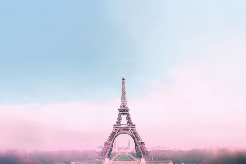 Eiffel tower architecture landscape building. AI generated Image by rawpixel.