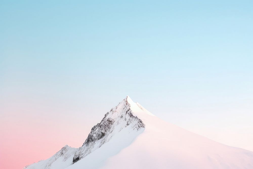 Snow mountain sky landscape outdoors. AI generated Image by rawpixel.
