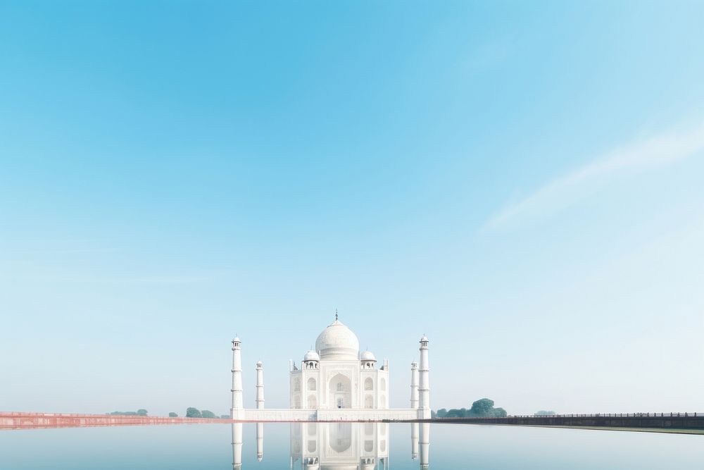 Taj mahal panoramic landscape outdoors. AI generated Image by rawpixel.