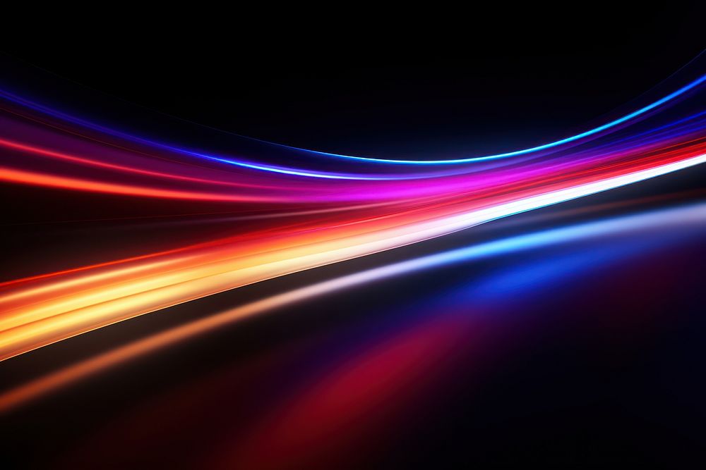 Neon light line backgrounds pattern motion. AI generated Image by rawpixel.