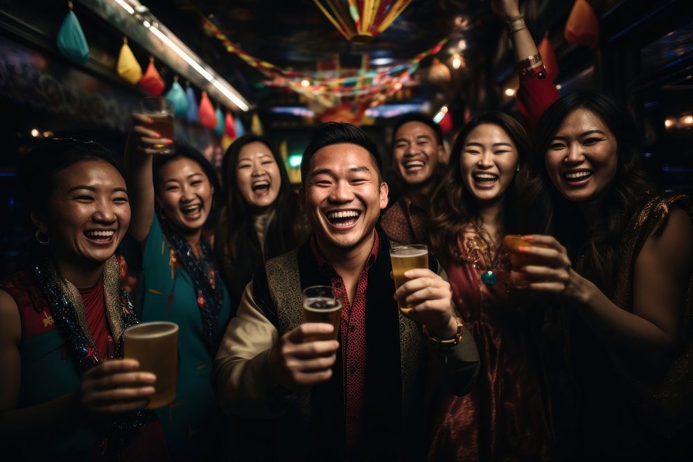 Bhutanese gorgeous celebrating party laughing adult. AI generated Image by rawpixel.