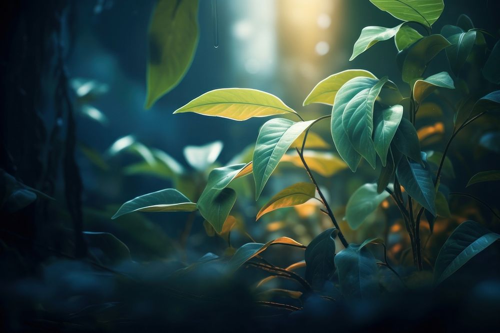 Leaves outdoors nature plant. AI generated Image by rawpixel.