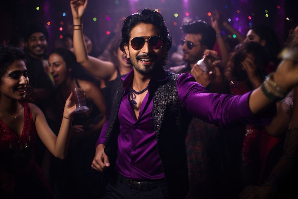 Pakistani gorgeous celebrating party nightclub adult. AI generated Image by rawpixel.
