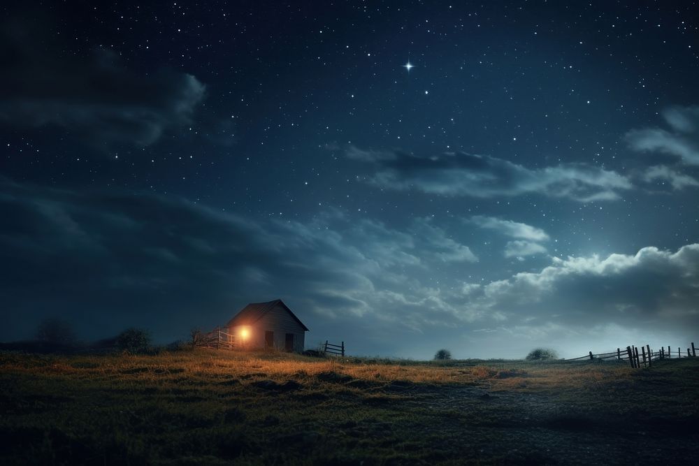 Stars architecture landscape outdoors. AI generated Image by rawpixel.