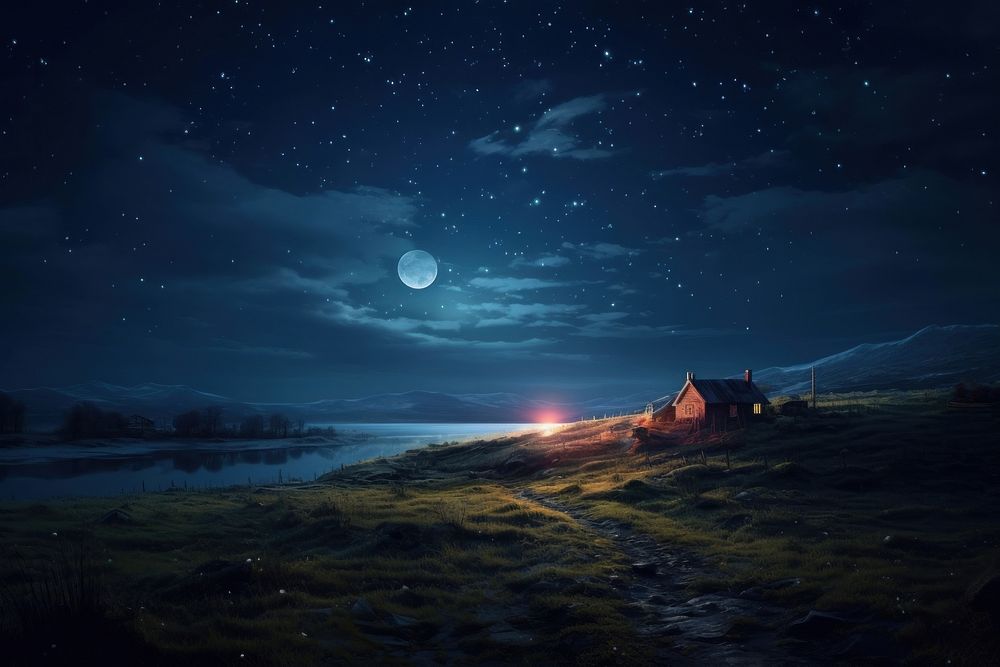 Stars landscape astronomy outdoors. AI generated Image by rawpixel.