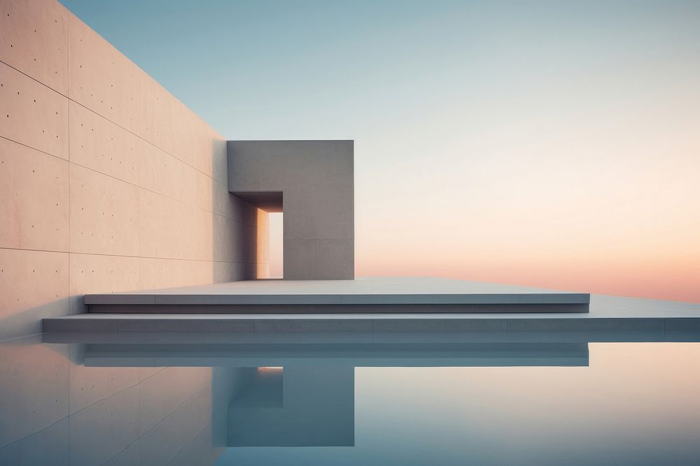 Wall outdoors architecture reflection. AI generated Image by rawpixel.