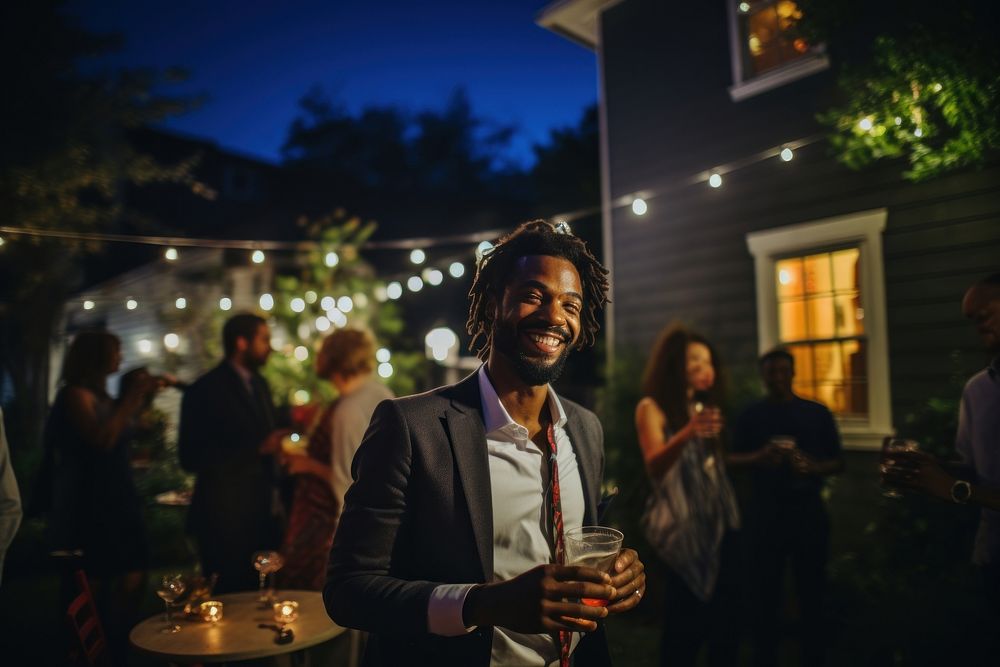 Party night drinking outdoors. AI generated Image by rawpixel.