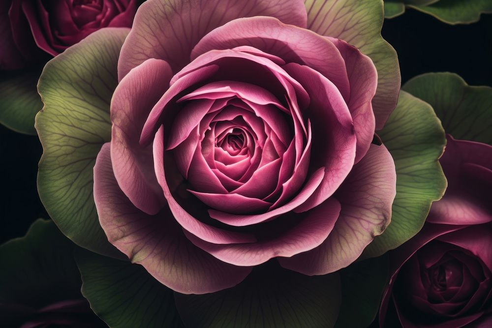 Cabbage pattern flower petal. AI generated Image by rawpixel.