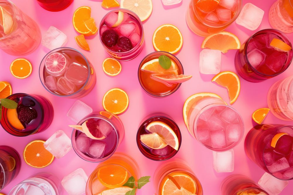Cocktails backgrounds fruit drink. AI generated Image by rawpixel.