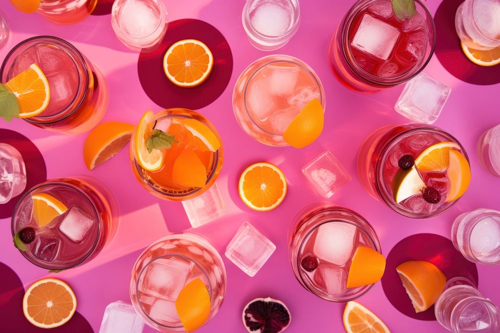 Cocktails backgrounds drink fruit. AI generated Image by rawpixel.