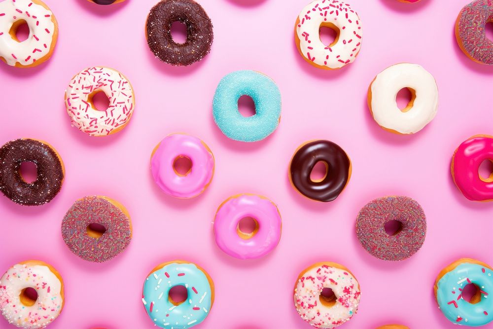 Donuts backgrounds sprinkles dessert. AI generated Image by rawpixel.