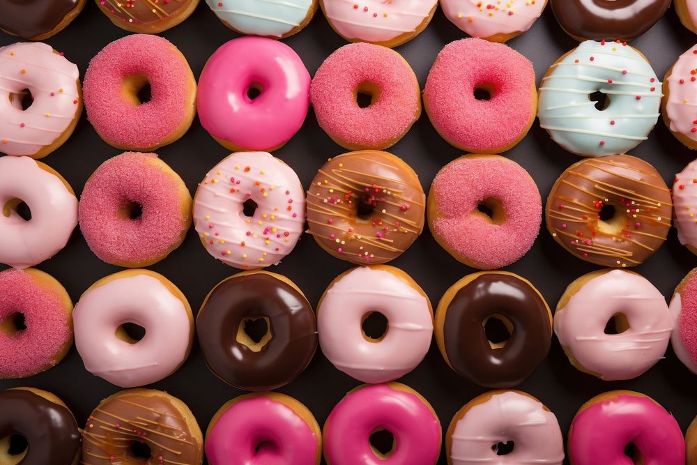 Donuts backgrounds food confectionery. AI generated Image by rawpixel.