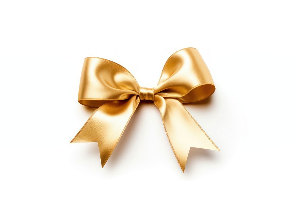 Gold ribbon font bow white background. AI generated Image by rawpixel.