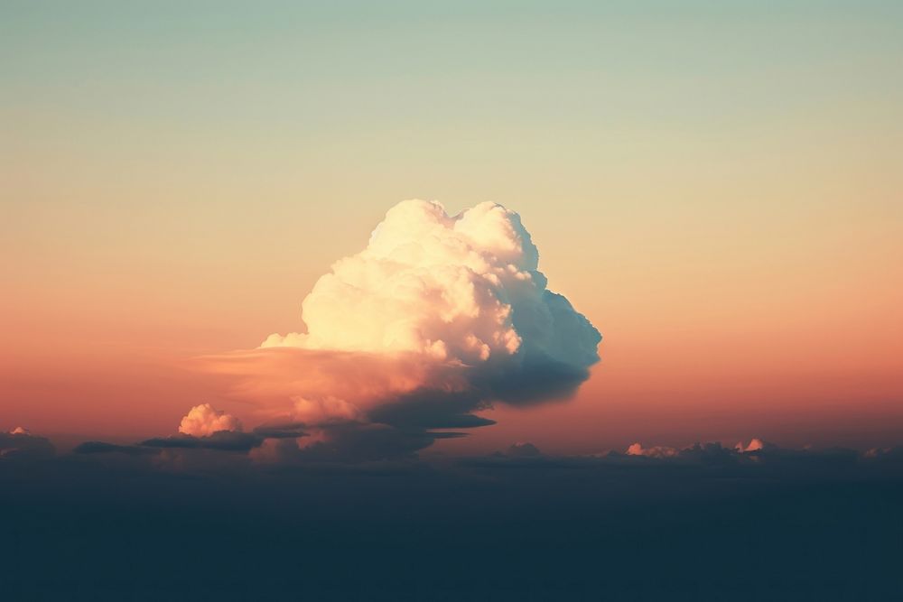 Sun set cloud sky landscape. AI generated Image by rawpixel.