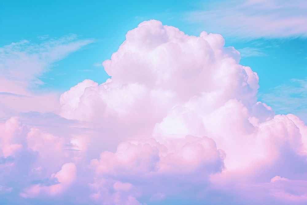 Individual pastel cloud sky backgrounds landscape. AI generated Image by rawpixel.
