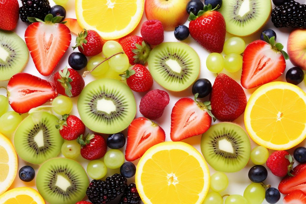 Mix fruit backgrounds strawberry blueberry. AI generated Image by rawpixel.