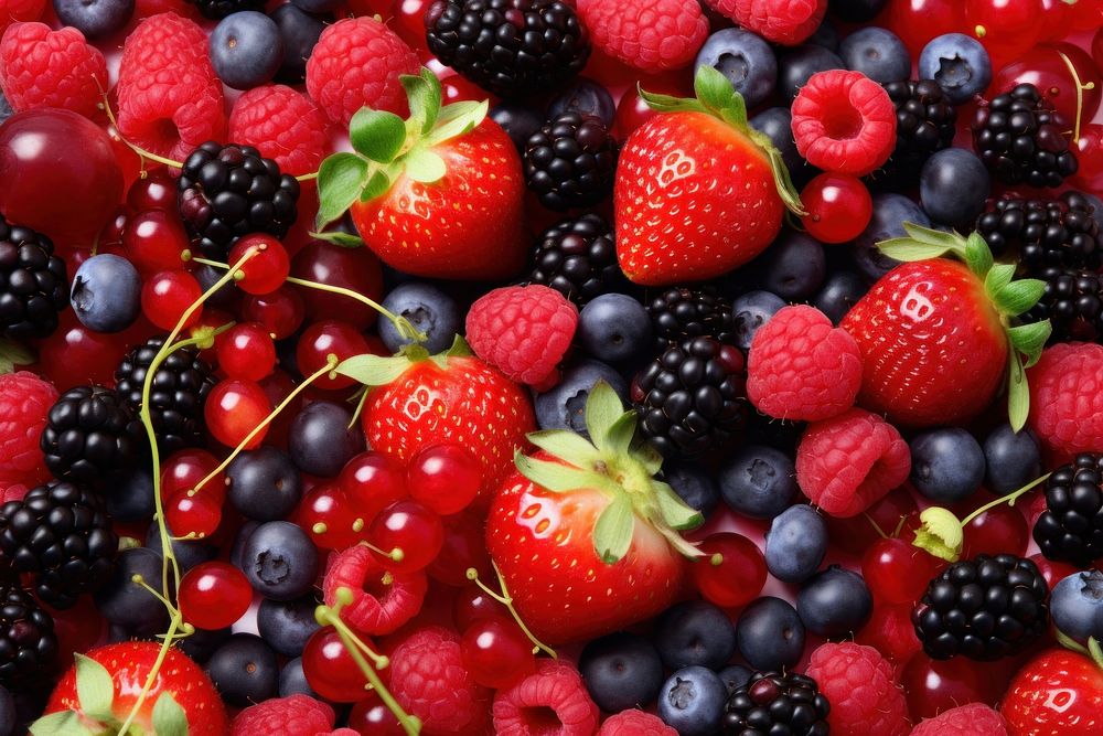Mix fruit backgrounds strawberry blackberry. AI generated Image by rawpixel.
