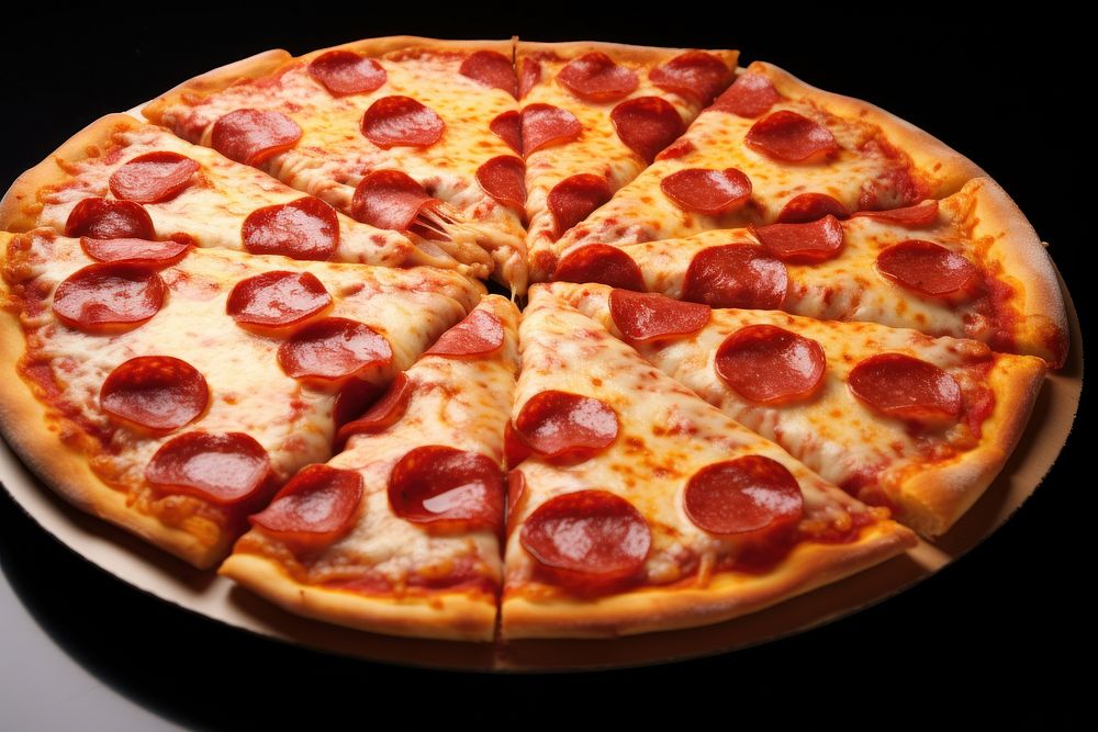 Pizza pieces food pepperoni freshness. AI generated Image by rawpixel.