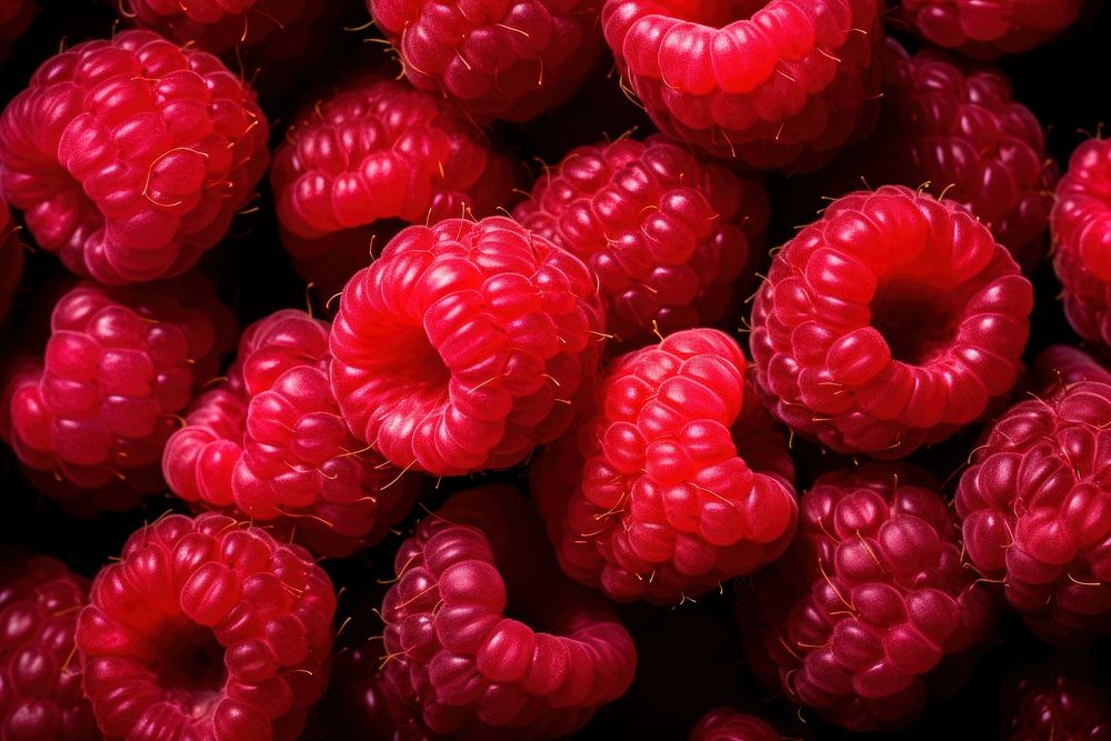 Raspberry backgrounds fruit plant. AI generated Image by rawpixel.