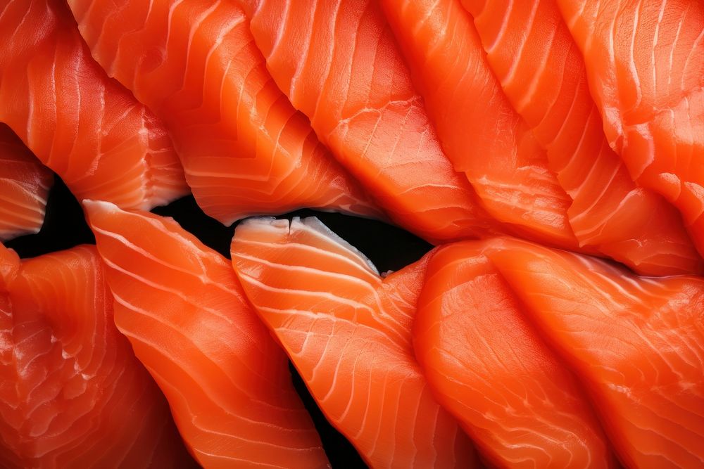 Raw salmons seafood backgrounds freshness. AI generated Image by rawpixel.