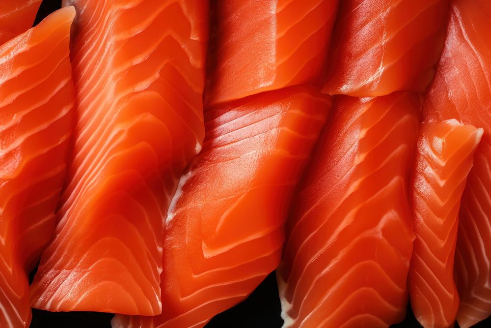Raw salmons seafood freshness abundance. AI generated Image by rawpixel.