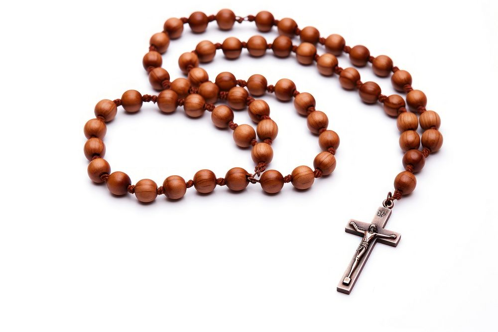 Rosary jewelry cross bead. AI generated Image by rawpixel.