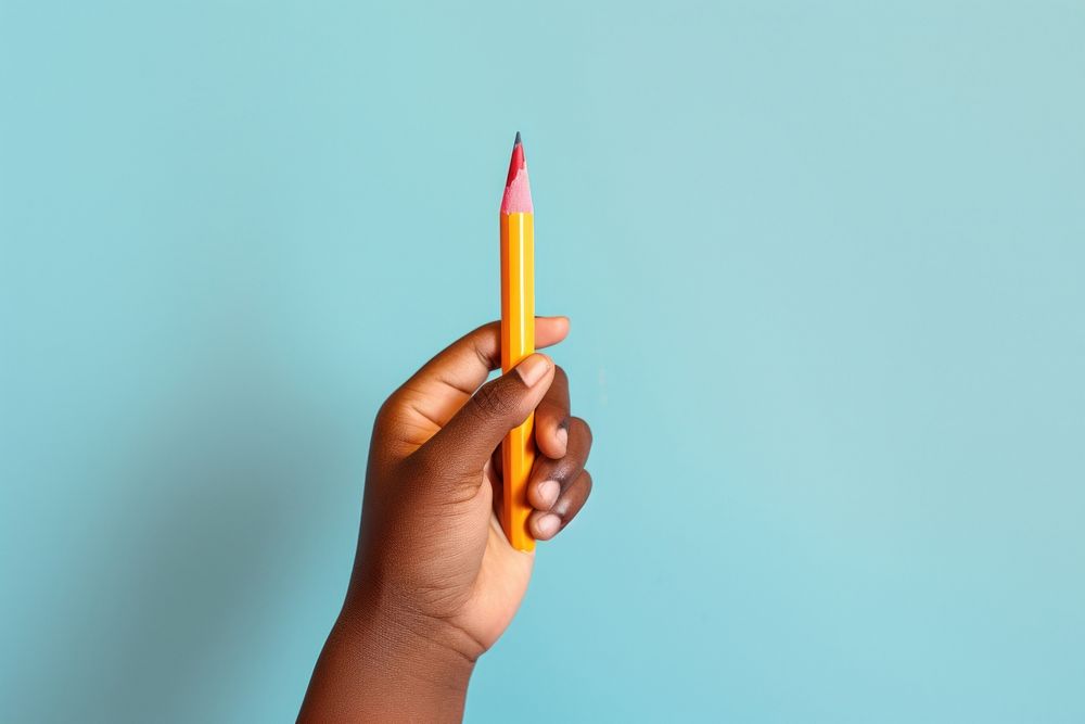 Hand holding a pencil screwdriver writing eraser. AI generated Image by rawpixel.