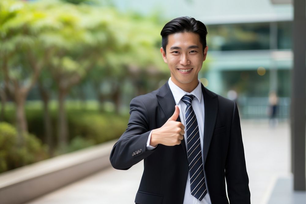 Singaporean businessman blazer adult smile. AI generated Image by rawpixel.