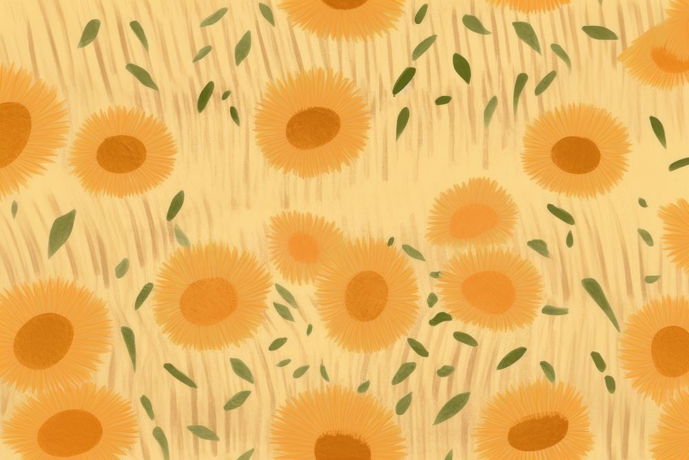 Sunflower pattern backgrounds texture wallpaper. AI generated Image by rawpixel.