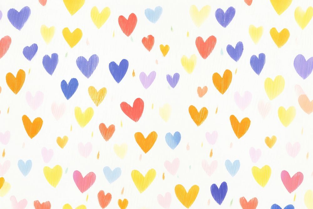 Rainbow heart pattern backgrounds creativity variation. AI generated Image by rawpixel.