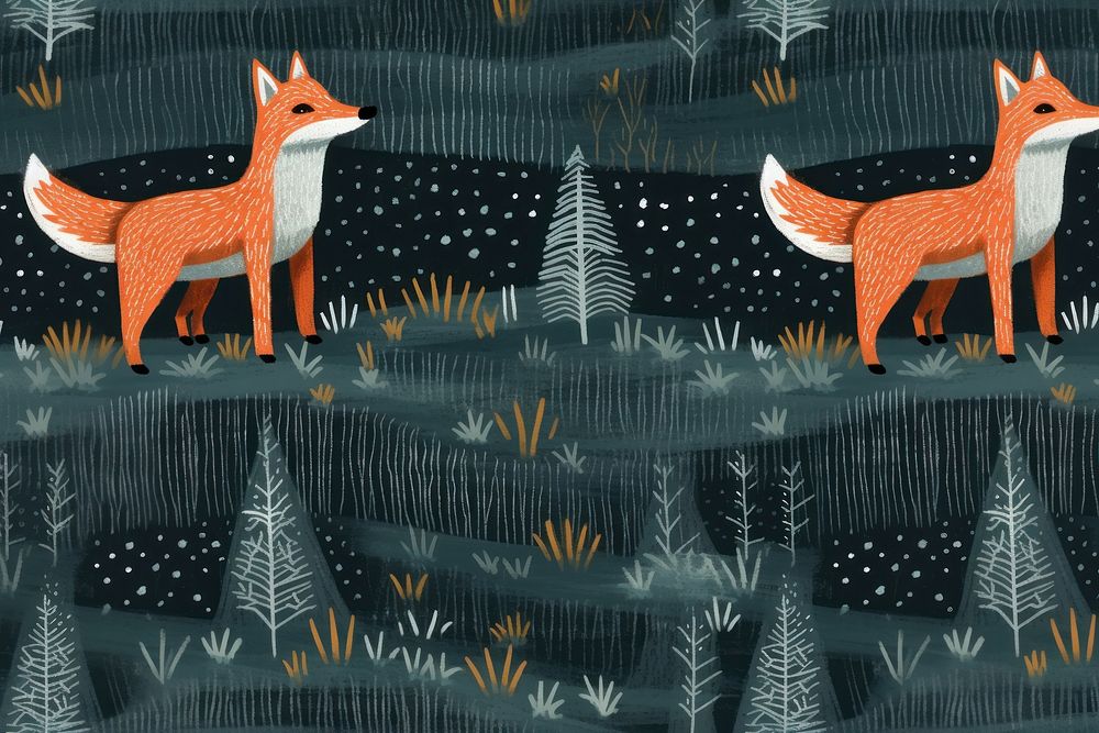 Fox pattern backgrounds animal mammal. AI generated Image by rawpixel.