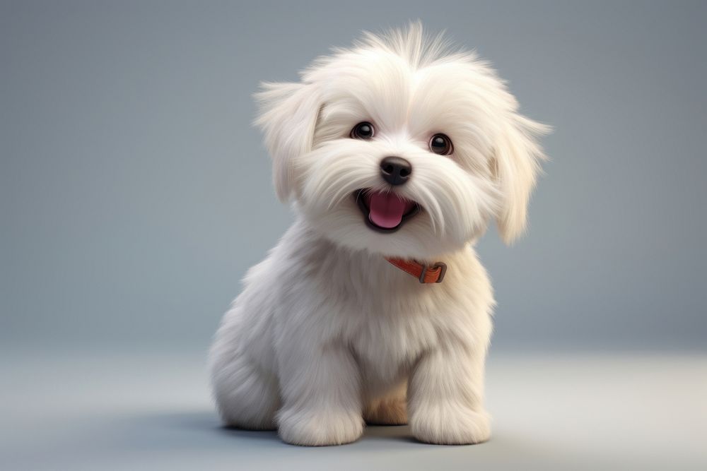 Coton de tulear mammal animal puppy. AI generated Image by rawpixel.