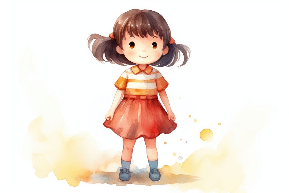 Girl waering student anime cute happiness. AI generated Image by rawpixel.