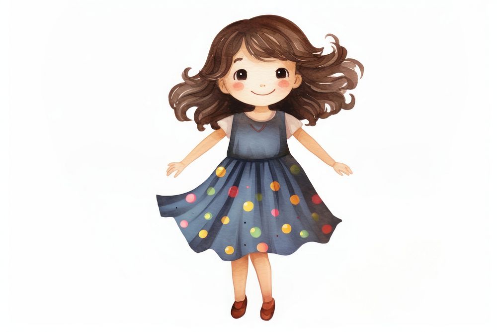 Girl wearing dress representation footwear child. AI generated Image by rawpixel.