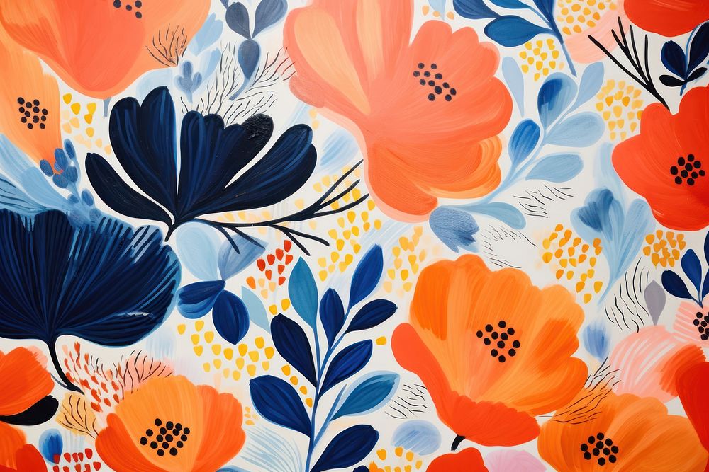 Pattern flower backgrounds abstract. AI generated Image by rawpixel.