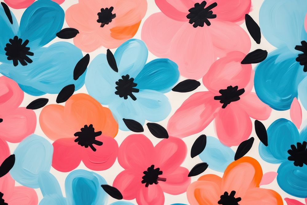 Pattern flower backgrounds abstract. AI generated Image by rawpixel.