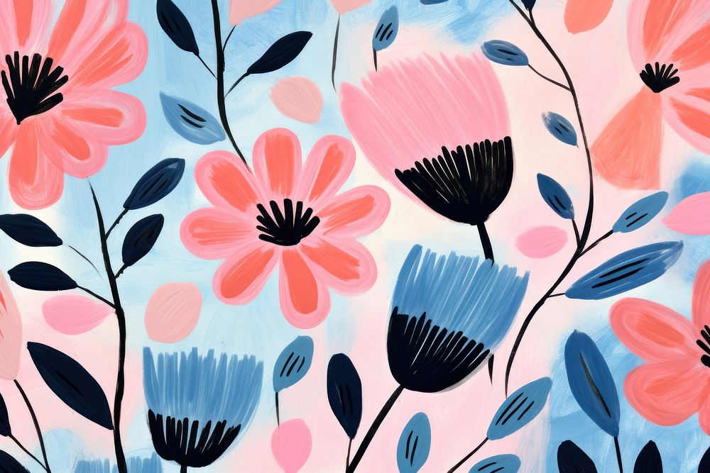 Pattern backgrounds abstract flower. AI generated Image by rawpixel.