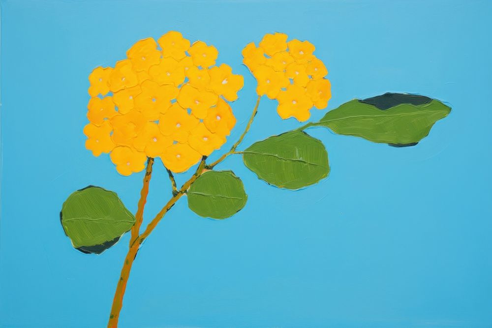 A piece of lantana sunflower painting plant. AI generated Image by rawpixel.
