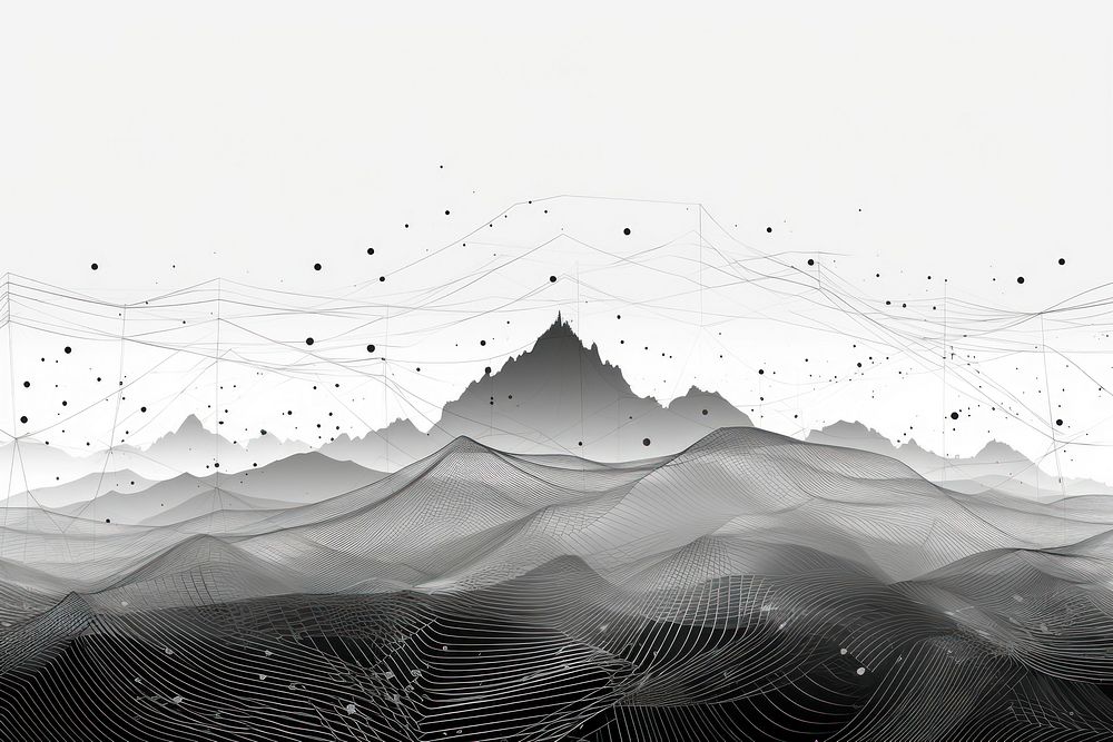 Lanscape landscape abstract drawing. AI generated Image by rawpixel.