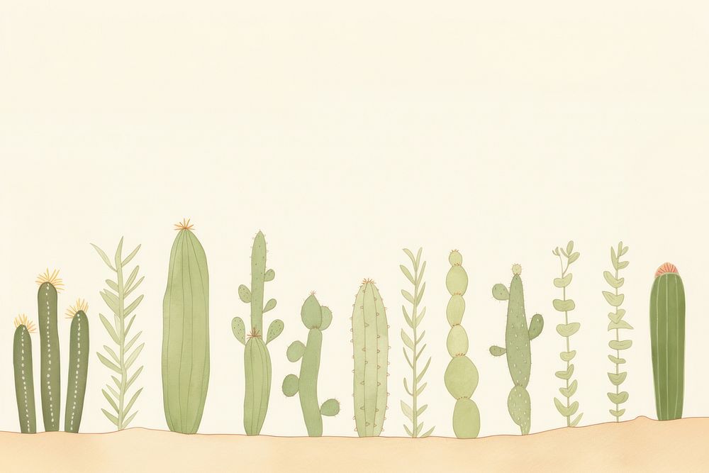 Green plants cactus tranquility backgrounds. AI generated Image by rawpixel.