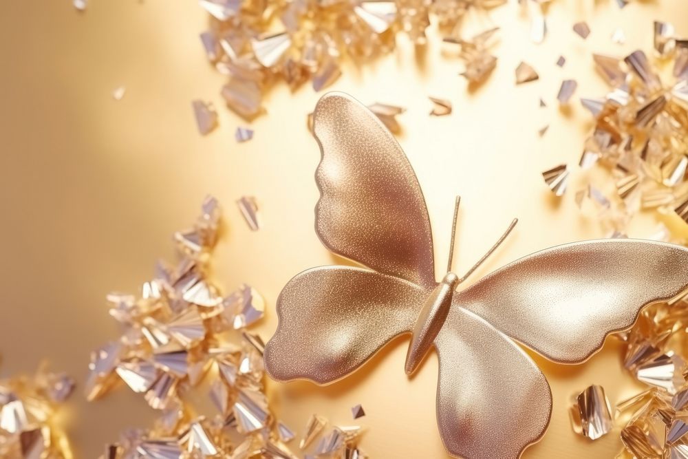 Butterfly background backgrounds christmas gold. AI generated Image by rawpixel.