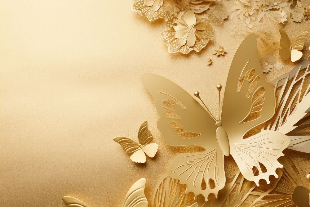 Butterfly background backgrounds gold accessories. AI generated Image by rawpixel.