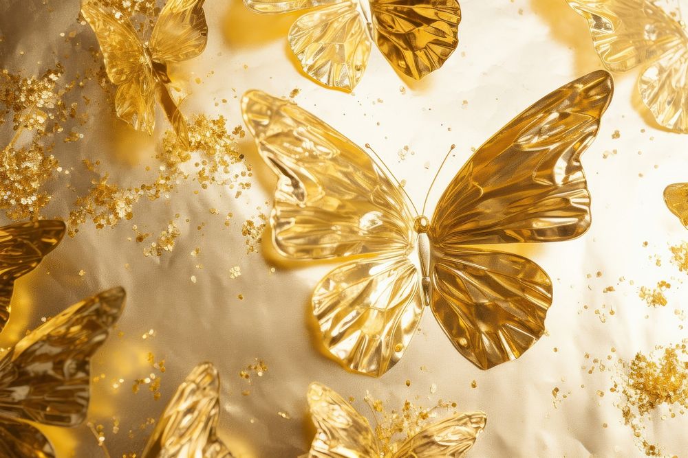 Butterfly background gold backgrounds celebration. AI generated Image by rawpixel.