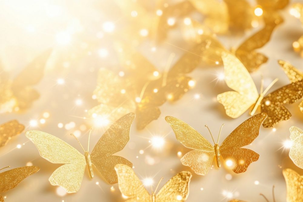 Butterfly background glitter backgrounds gold. AI generated Image by rawpixel.