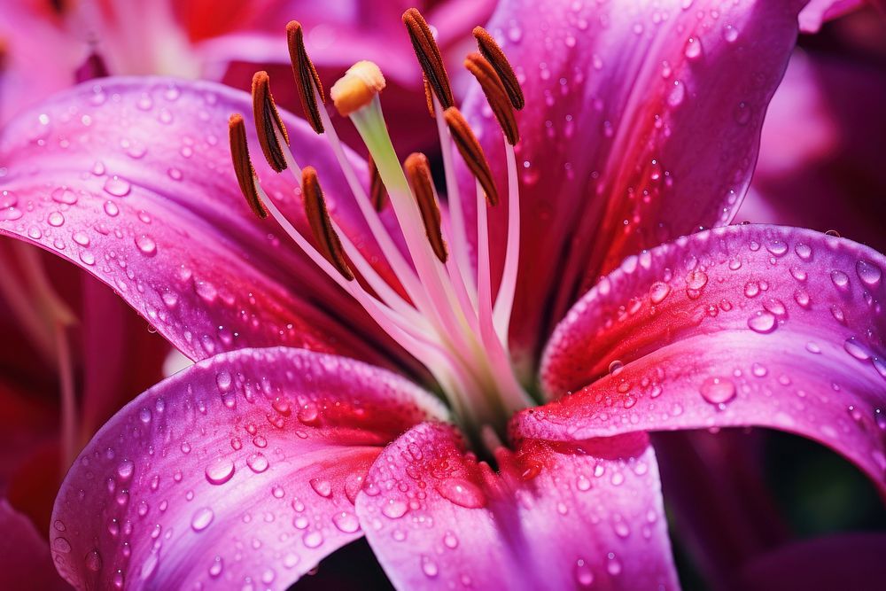Lily flower backgrounds blossom petal. AI generated Image by rawpixel.